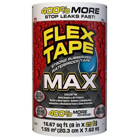 SWIFT RESPONSE 8 in. x 25 ft. Max Flex Tape, White 101914
